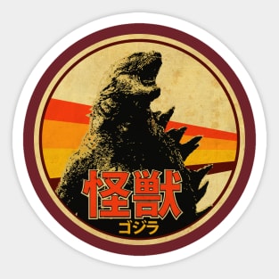 Kaiju Vintage Sign Sticker